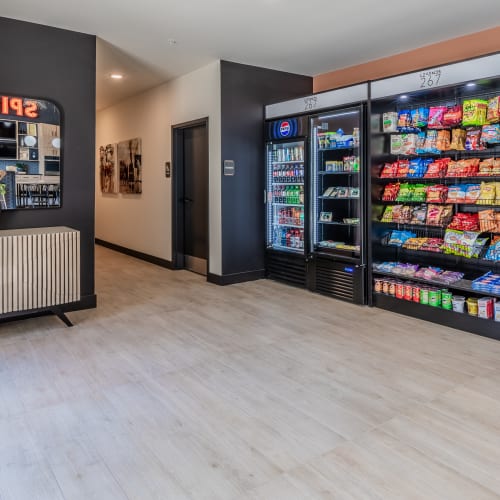 Vending machine in the clubhouse at Legends 267 Apartments in Kansas City, Kansas