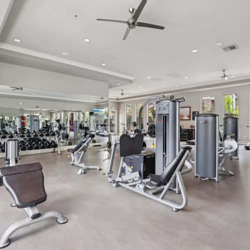 Up to date Gym at BDX at Capital Village in Rancho Cordova, California