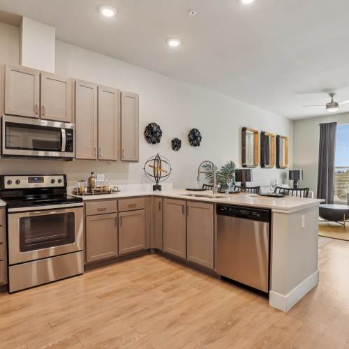 Up to date kitchen at BDX at Capital Village