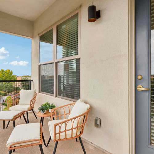 Patio in a home at BDX at Capital Village