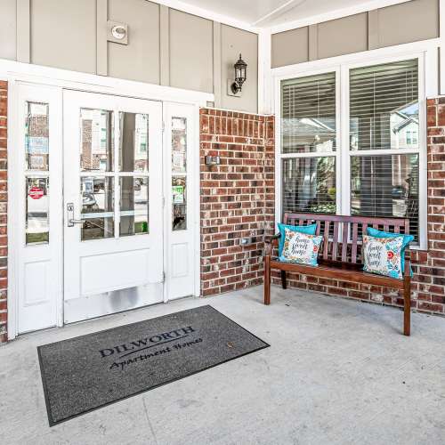Clubhouse entrance at Dilworth in Asheville,North Carolina