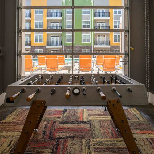 Foos ball table at 811 East Downtown in Knoxville, Tennessee
