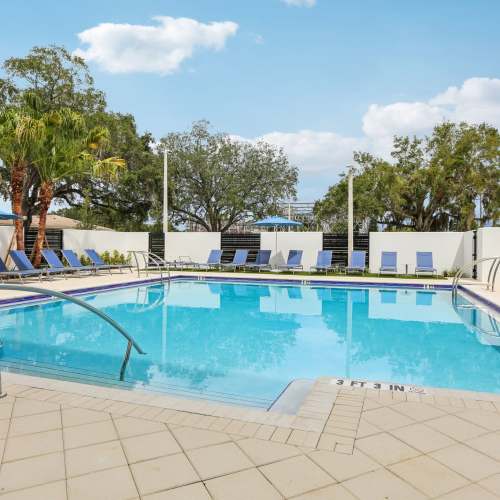 Resort style swimming pool  at The Breeze in Winter Haven, Florida
