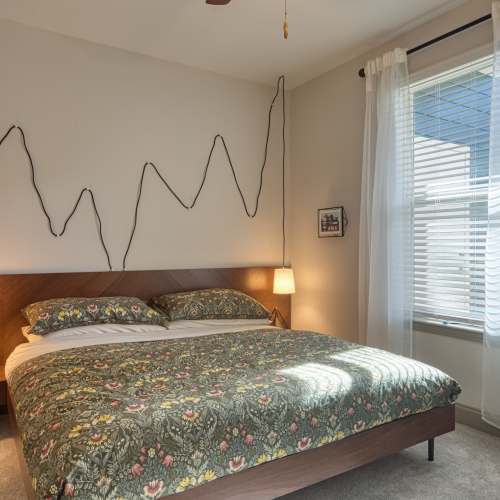 Bedroom with window at The View at Blue Ridge Commons in Roanoke, Virginia