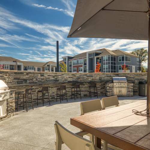 Grilling station at The View at Blue Ridge Commons in Roanoke, Virginia