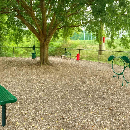 Fenced pet park for residents at Villas at Marlin Bay in Clover, South Carolina