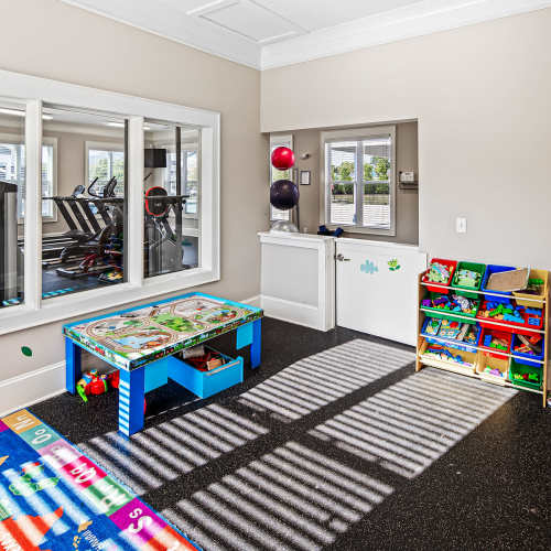 Play area off of gym area at Haven at Enka Lake in Candler. NC