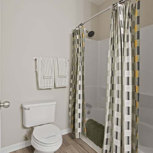 Bathroom at Flatiron West Trade in Charlotte, North Carolina