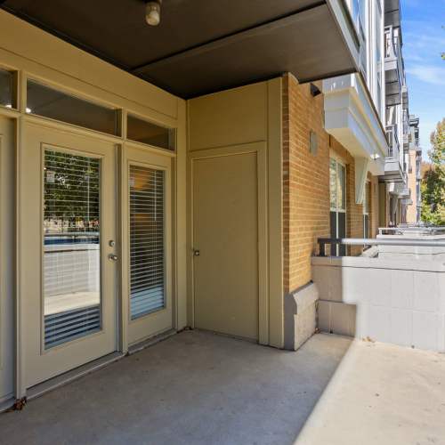Patio view at Flatiron West Trade in Charlotte, North Carolina