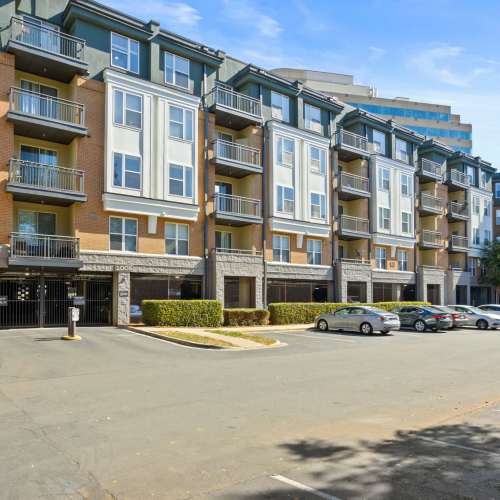 Building exterior at Flatiron West Trade in Charlotte, North Carolina