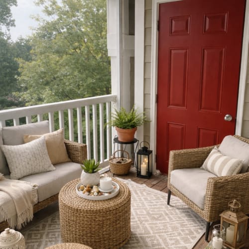 Private apartment balcony at Ballantyne Commons of Columbus in Columbus, Georgia