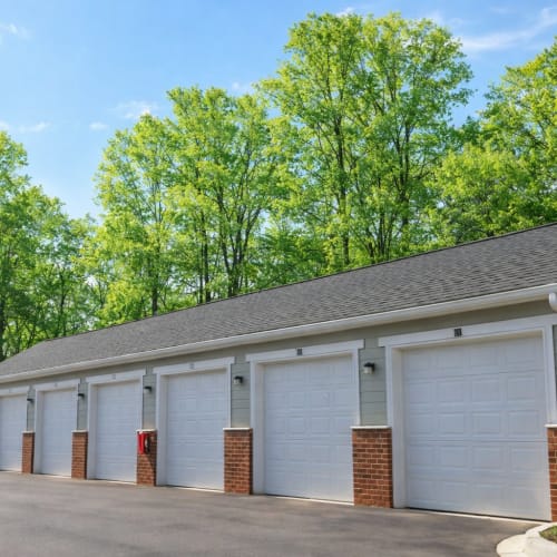 Detached resident garages at Ballantyne Commons of Simpsonville in Simpsonville, South Carolina