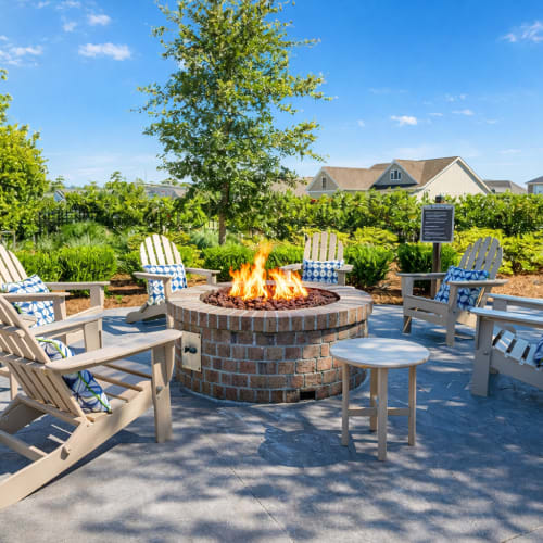 Outdoor firepit at Belle Meade in Wilmington, North Carolina