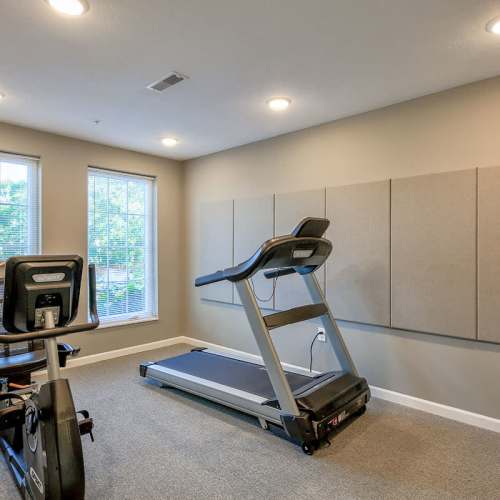 Fitness center at Willoughbeach Terrace Senior Living in Willowick, Ohio