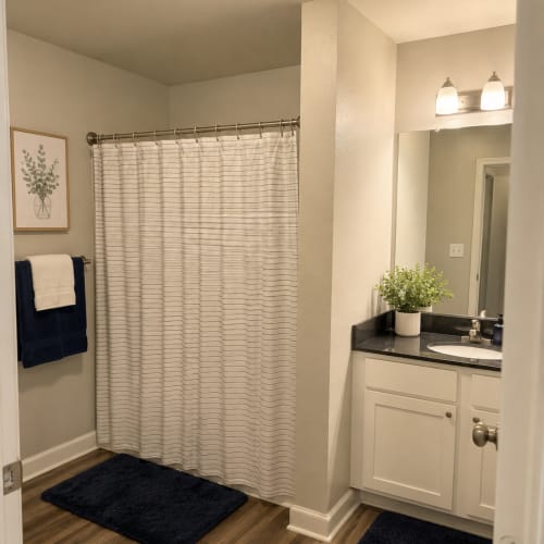 Oversized bathroom with shower tub combo at Sabal Palms 