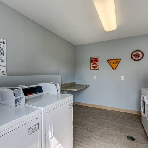 Laundry facility at Majors Crossing in Rock Creek, Ohio