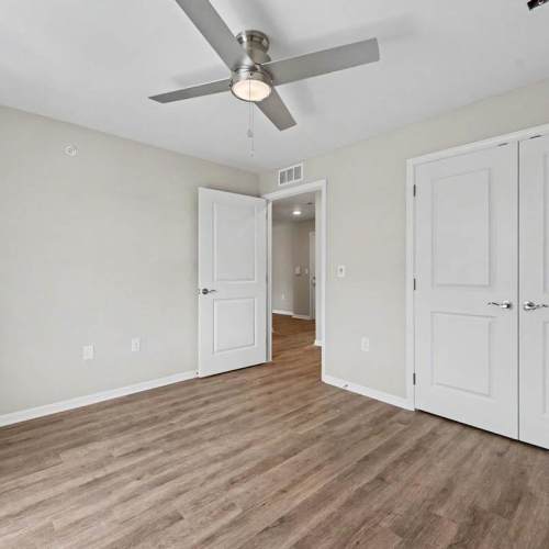 Room with ceiling fan and two doors at Brentnell Terrace in Columbus, Ohio