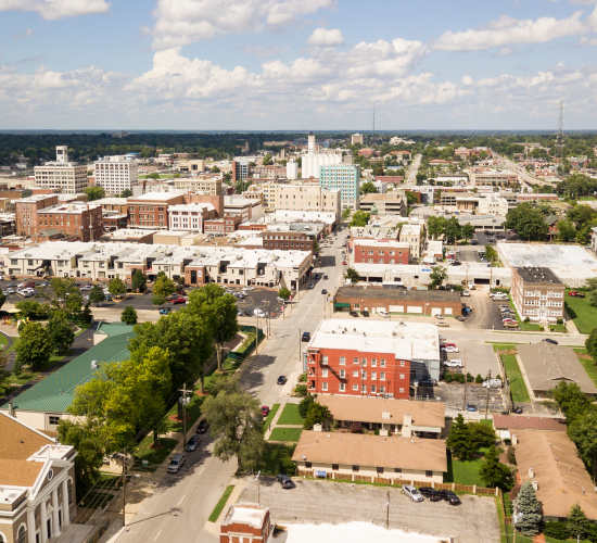 Aerial view of new expansion at Mission Ridge in Springfield, Missouri. 
