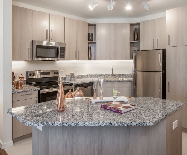 Fully equipped kitchen at All Seasons Naples in Naples, Florida