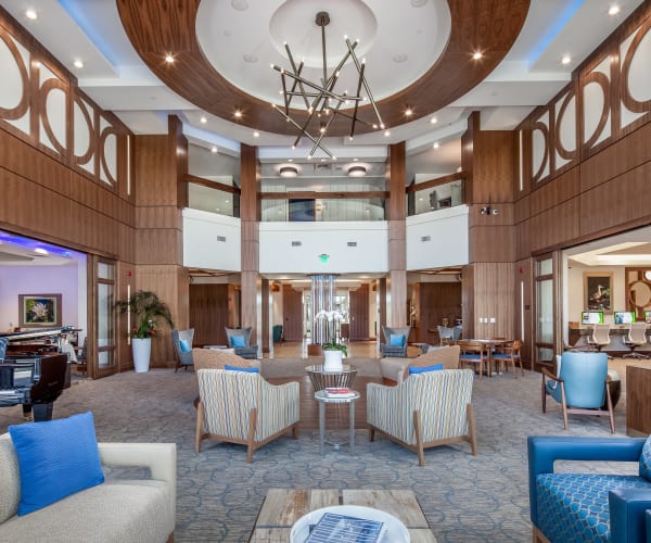 Beautiful lobby at All Seasons Naples in Naples, Florida
