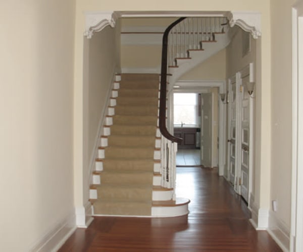Entryway and stairs in a home at Porter Road in Annapolis, Maryland