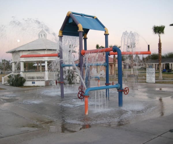 Splash pad at El Centro New Fund Housing (Enlisted) in El Centro, California