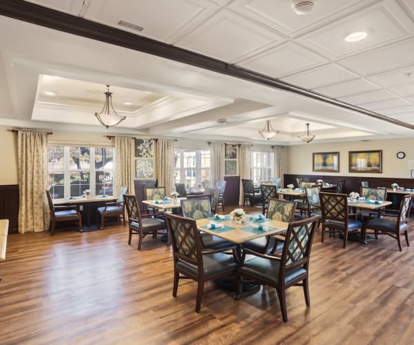 Spacious dining room at Pacifica Senior Living Spring Valley in Las Vegas, Nevada