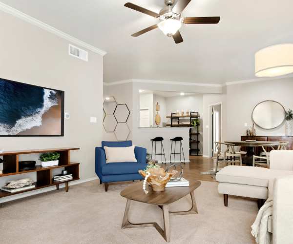 Living room at Rancho Palisades