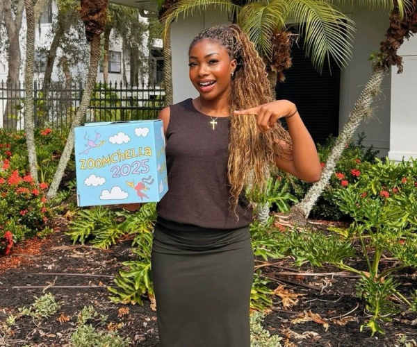 Team member posing at an event at CLS Living in Austin, Texas