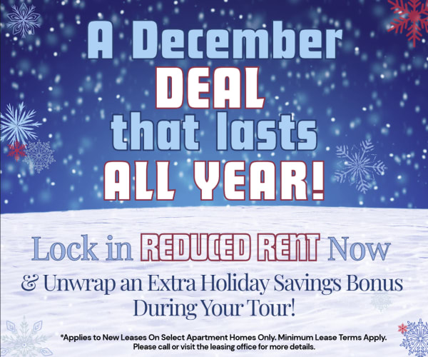 Lavera At Lake Highlands Reduced Rent on Select Units with Extra Holiday Savings when you Tour!