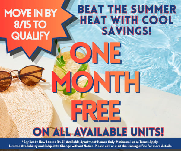 Verena at Cypresswood 1 Month Free  on all available units! Discount taken after 1st full months rent. 
