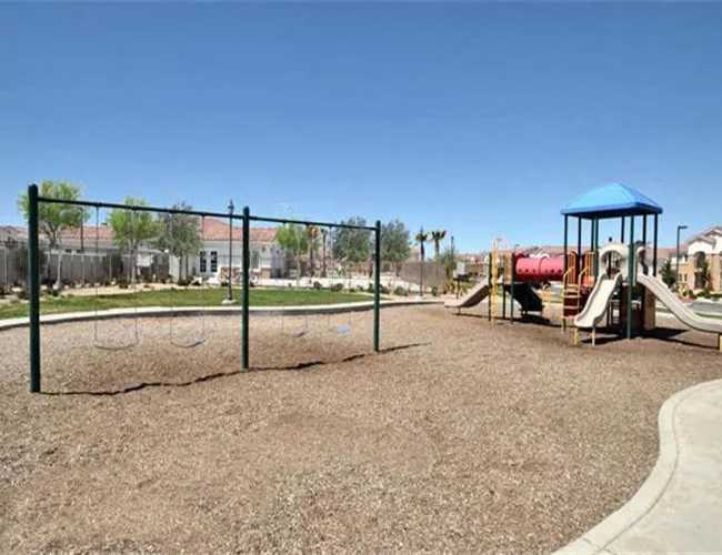 Playground with sliders at Casa Bella in Victorville, California