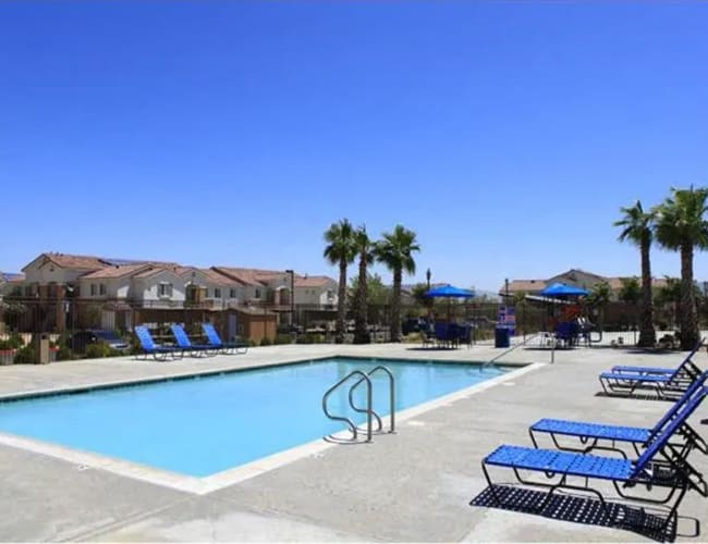 Swimming pool at Casa Bella in Victorville, California