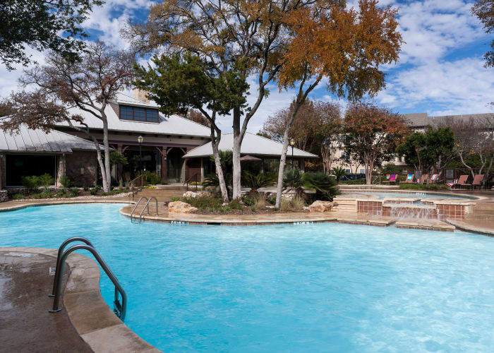 Resort style pool at Tintara at Canyon Creek in Austin
