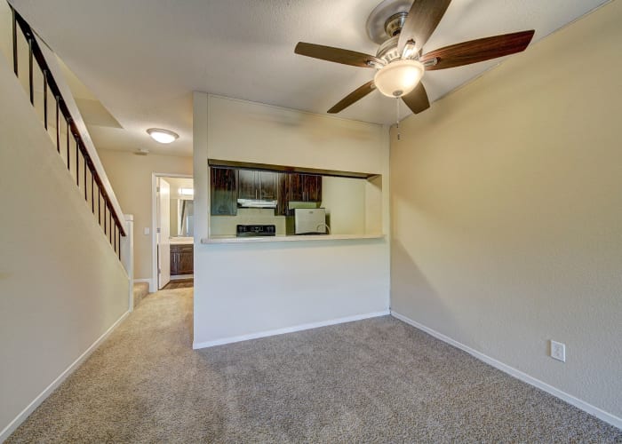 Living Room at The Timbers Apartments in Hayward