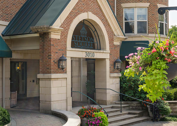 Leasing Office entrance at The Village at Stetson Square in Cincinnati, Ohio