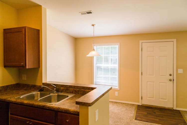 Kitchen area in The Meadows luxury apartments