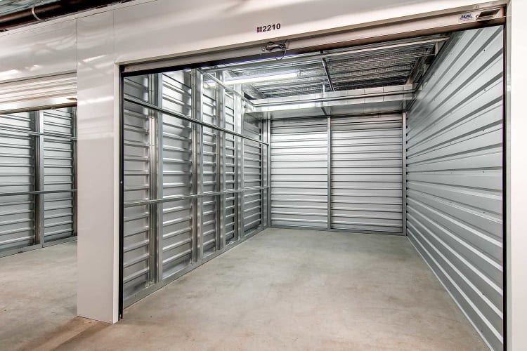 Interior of a storage unit at Greenbox Self Storage in Denver, Colorado