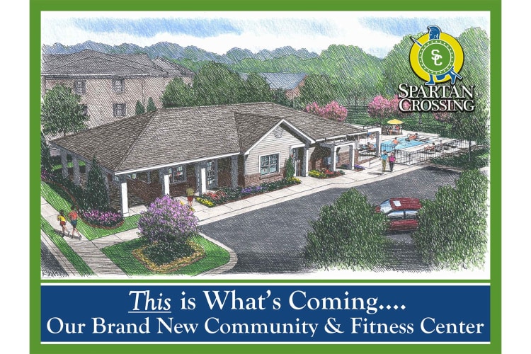 Community clubhouse at Spartan Crossing apartments