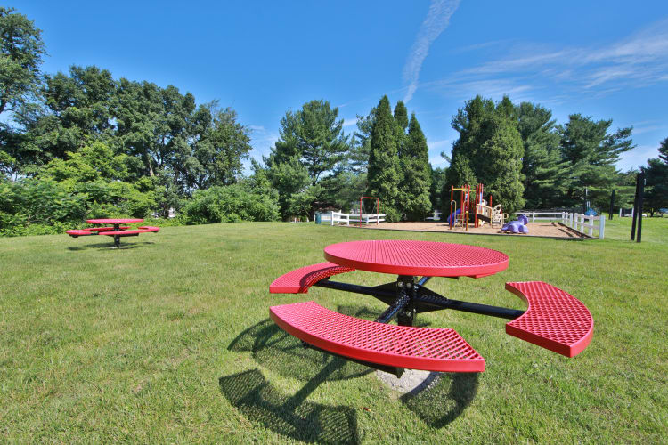 Outdoor grill area at Willowood Apartment Homes in Westminster, MD