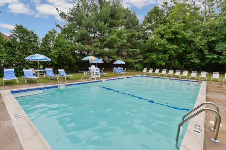 Our apartments in Mahwah, New Jersey showcase a unique swimming pool