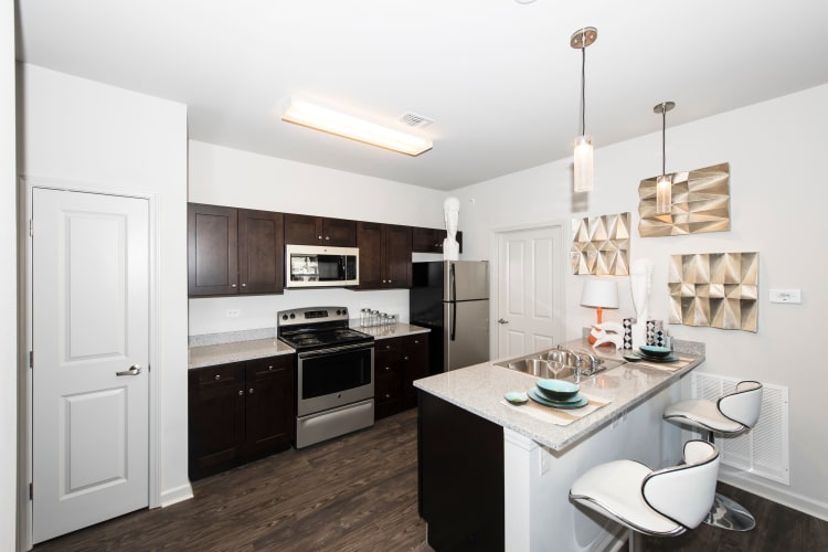 Landmark Apartments showcases a beautiful kitchen in Little Rock, Arkansas