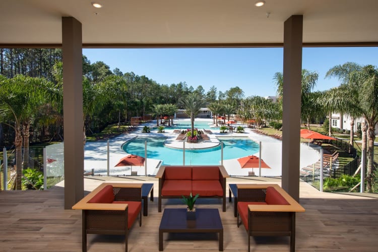 Lovely swimming pool at Luxor Club in Jacksonville, Florida