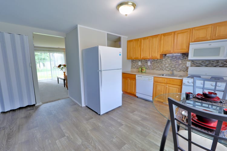 Enjoy apartments with a naturally well-lit kitchen at Gwynnbrook Townhomes