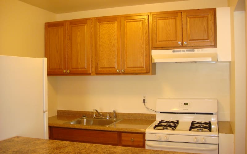 Kitchen in the apartment at DELETED - Ellsworth Apartments in Bridgeport, Connecticut