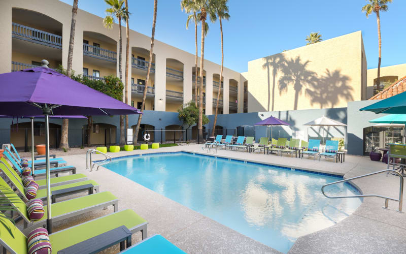 Sparkling swimming pool at 4127 Arcadia in Phoenix, Arizona