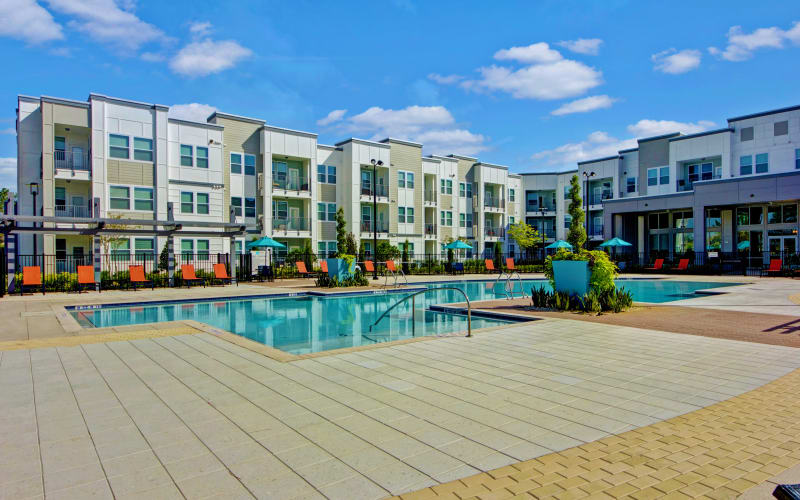 Resort-style swimming pool at Linden on the GreeneWay in Orlando, Florida