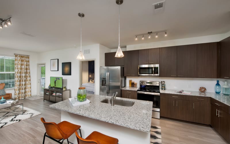 Bright kitchen at Linden Crossroads in Orlando, Florida