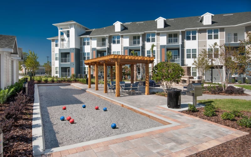 Bocce ball court at Linden Crossroads in Orlando, Florida