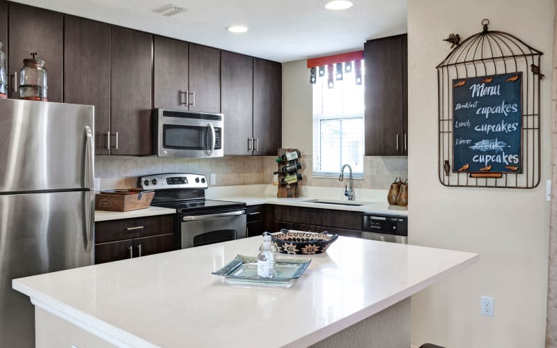 Bright kitchen at City Center on 7th Apartment Homes in Pembroke Pines, Florida
